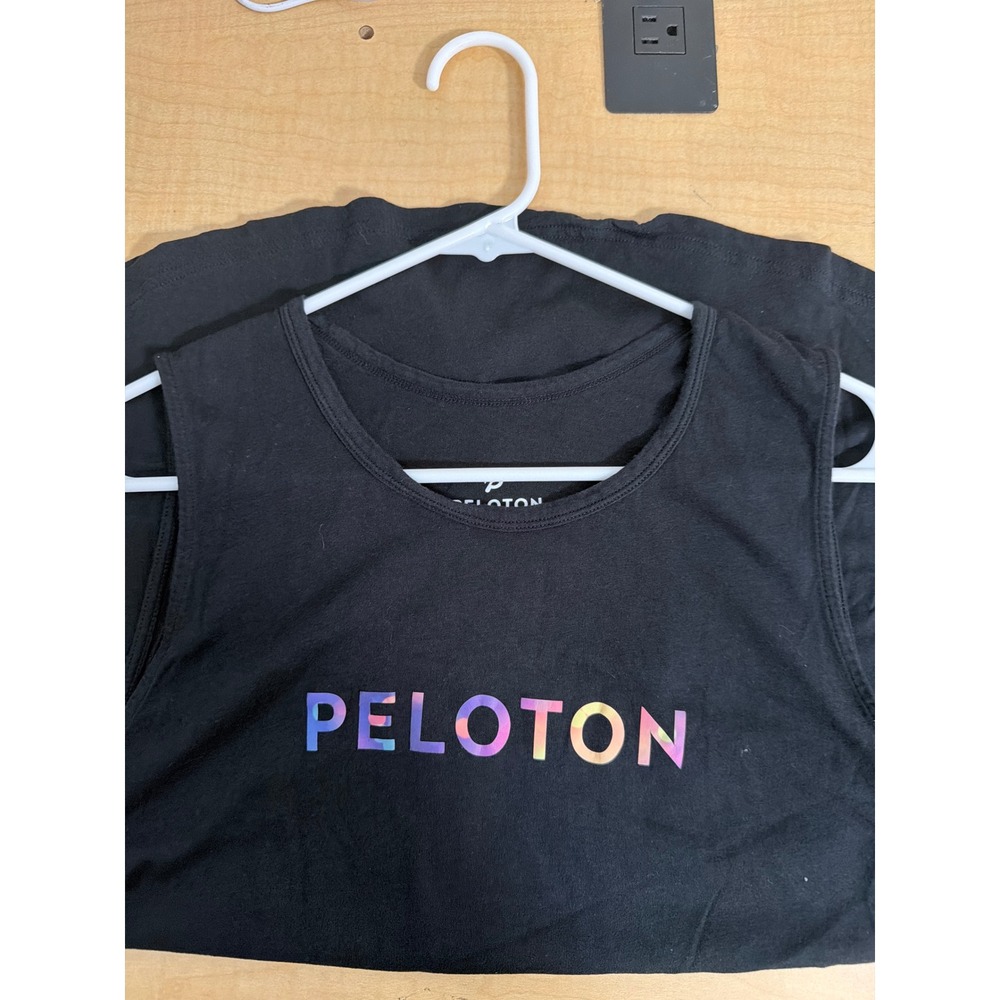 Peloton Tank Top XXL Black Multi Color Logo Bring Your Spirit Activewear Shirt
